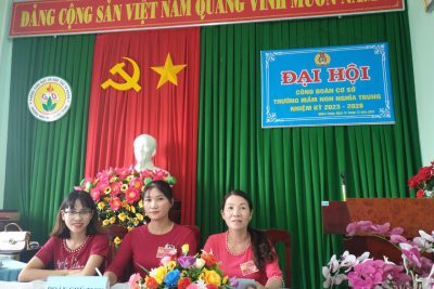 Đại hội Công Đoàn cơ sở MN Nghĩa Trung nhiệm kỳ 2023-2028