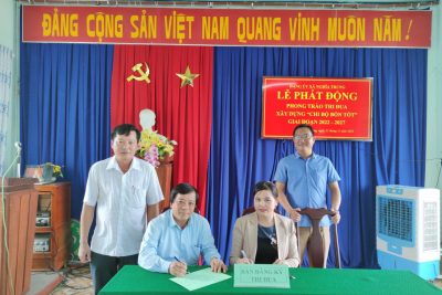 Chi bộ trường mầm non tham gia xây dựng Chi Bộ 4 tốt cùng với các chi bộ khác tại Đảng bộ Xã Nghĩa Trung.